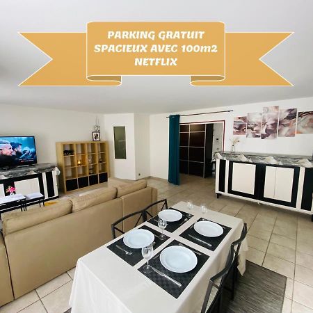 Ferienwohnung Parking & 100M2 En Plein Centre Ville Reims Exterior foto