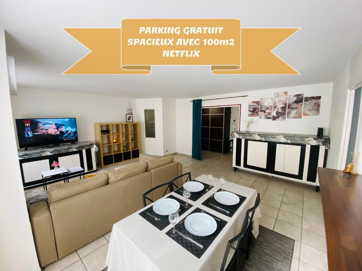 Ferienwohnung Parking & 100M2 En Plein Centre Ville Reims Exterior foto